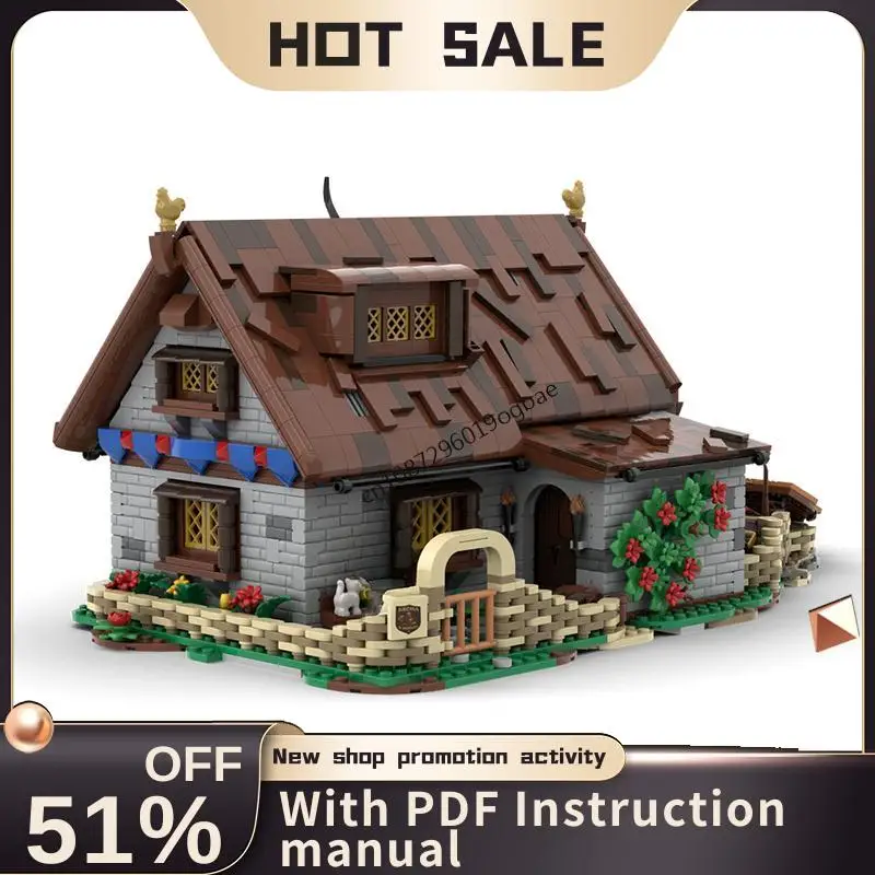 

New 2591Pcs Moc European Medieval Castle Street View Henry Tavern Model Diy Creative Ideas KidToy Birthday Gift Custom Puzzle