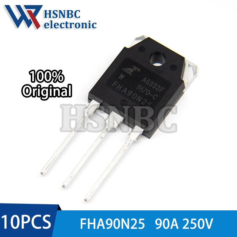 10PCS FHA90N25 90N25 FHA90N25W TO-3P 250V 90A N-channel Power MOSFET Transistor 100% New Original