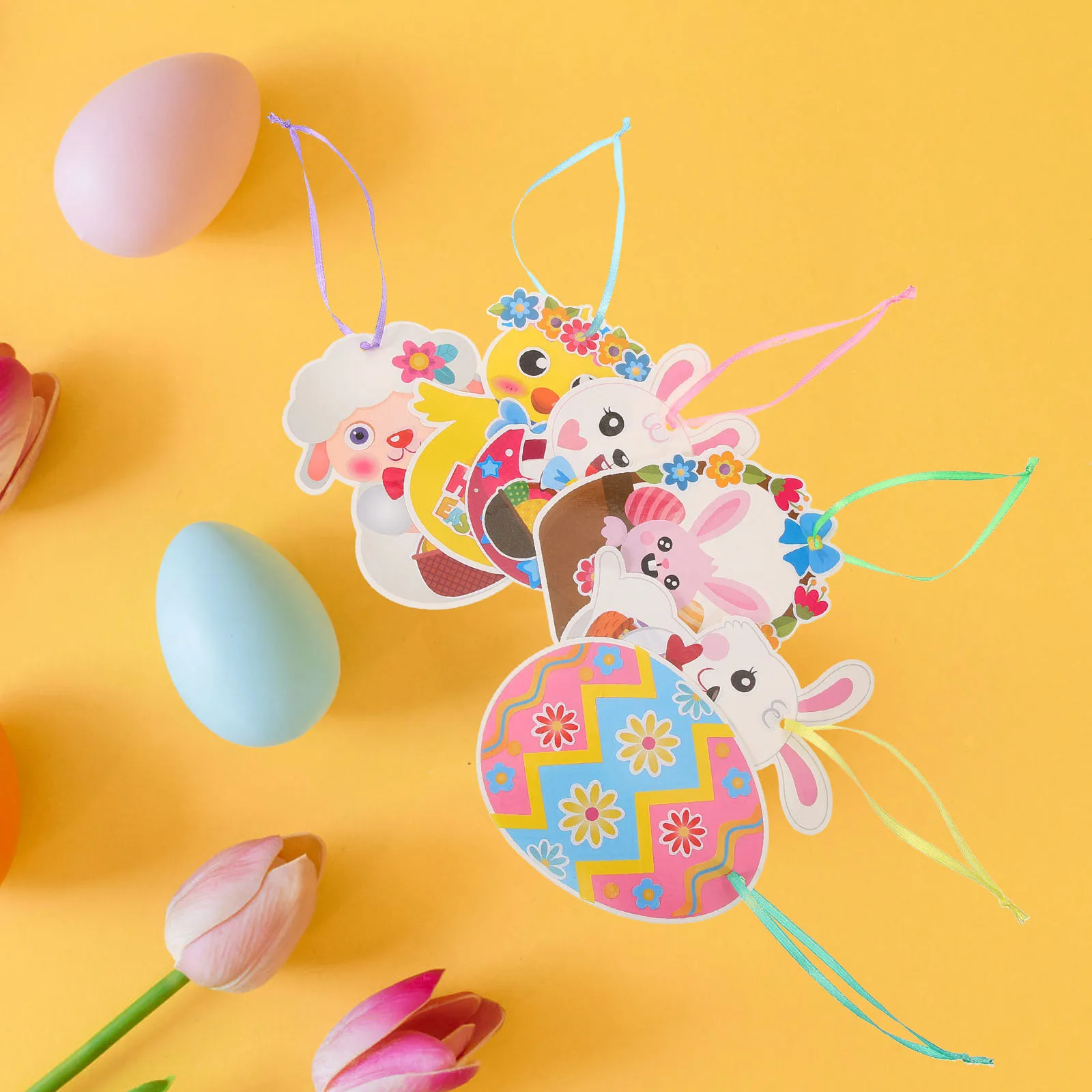 

1Set Easter Cards Craft Kit for Kids DIY Sticker Scene Art Project Creative Holiday Decoration Gift Set Easter Cards Craft Kit