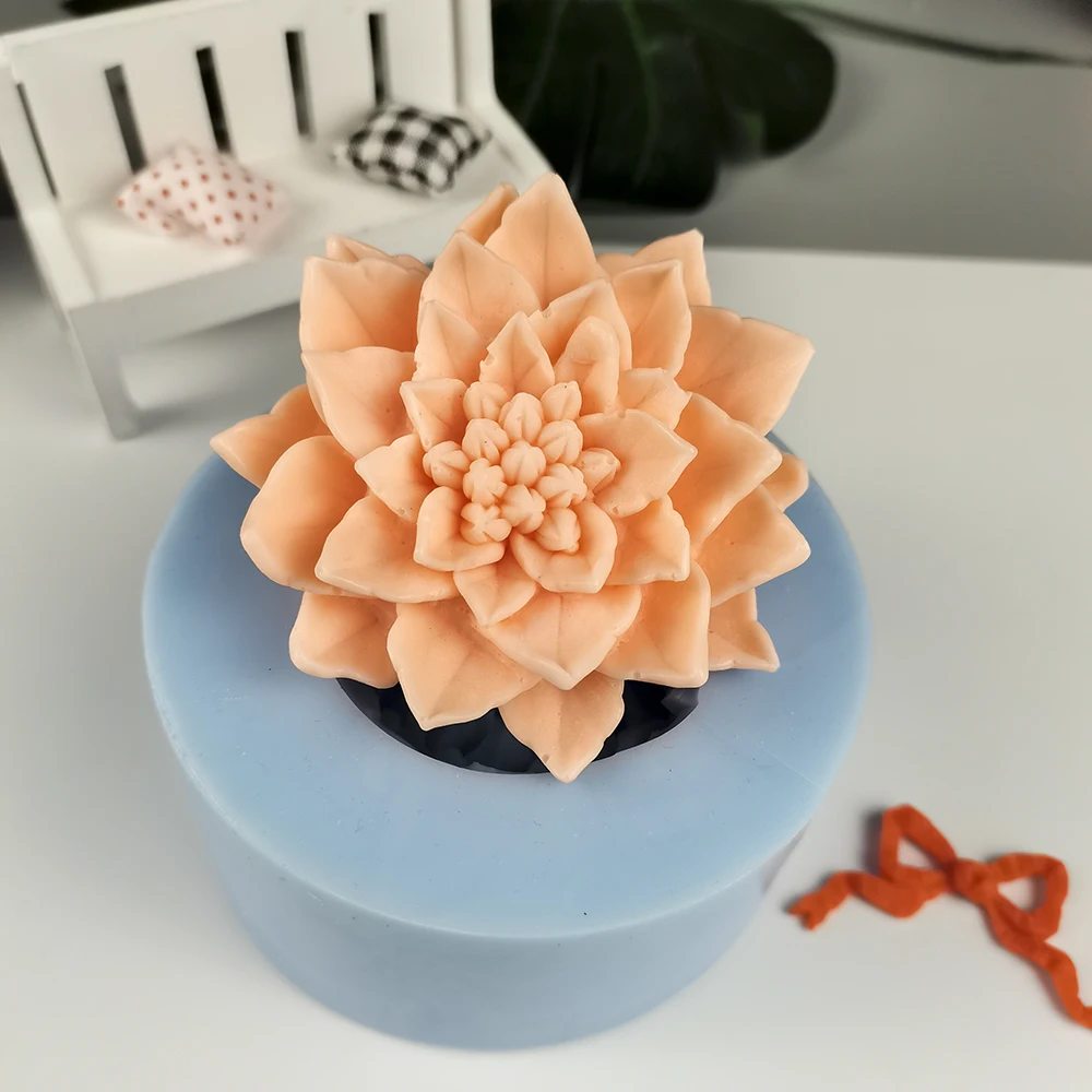 

Christmas Poinsettia Flower Soap Molds, Silicone Decoration, Plant Molds, Candle Molds, Bouquet Making Clay Resin, HC0280 PRZY