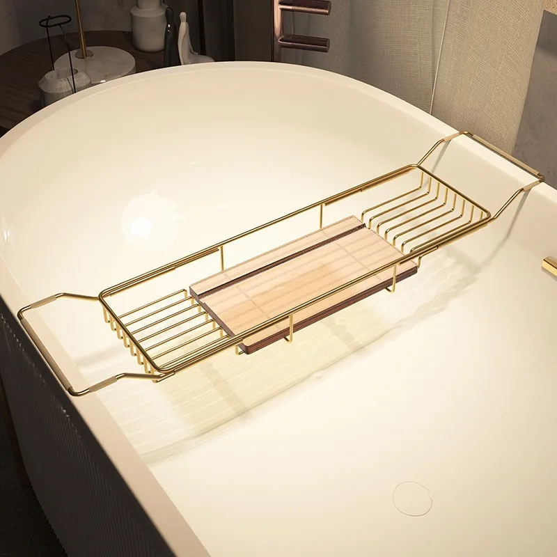 Bathtub rack, retractable multi-functional toilet, bath bathroom shelf colored storage