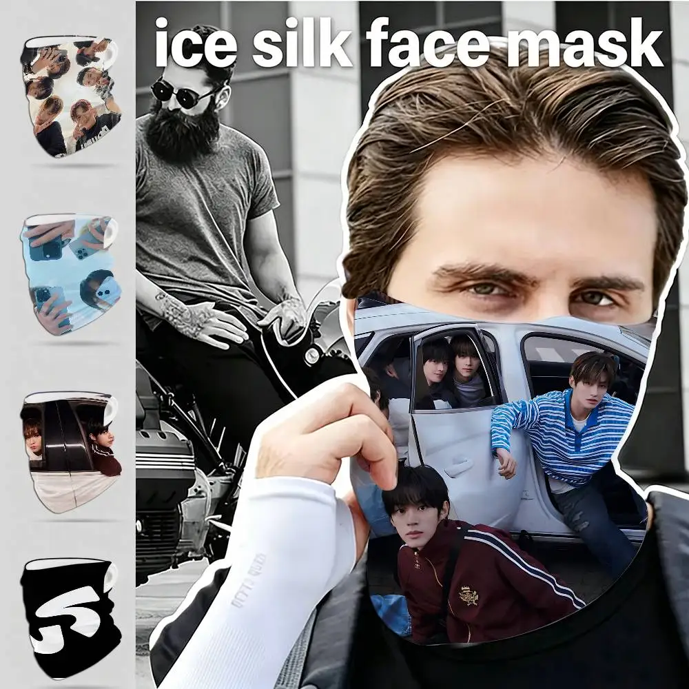 Kpop Group T-Tws Outdoor Sports Neck Scarf Windproof Face Cover Multiscene Use for Riding Hiking Skiing