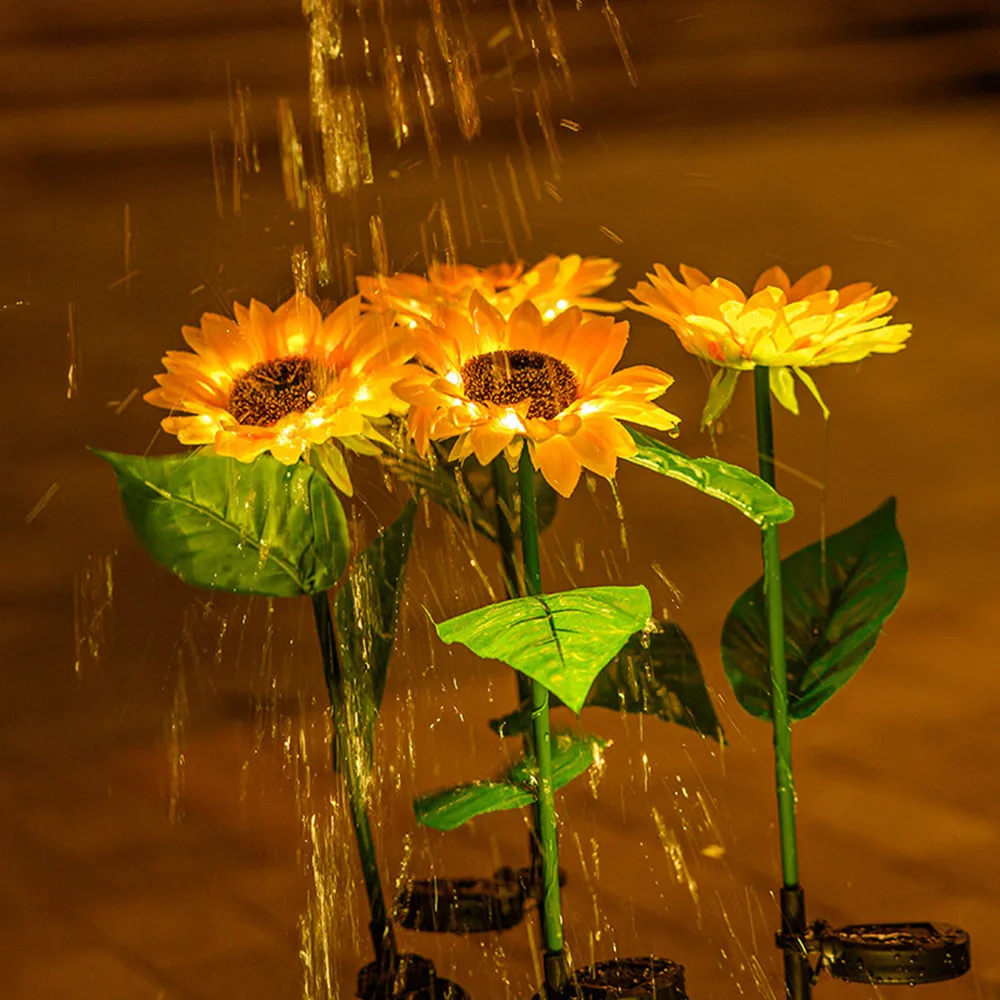 LED Solar Sunflower Flower Light Home Decorative Flower Lights Garden Decoration Lawn Lamp Waterproof Landscape Light