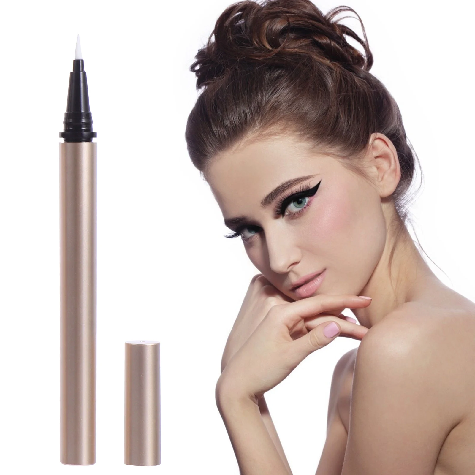 5-teiliger Fliege-Eyeliner, leerer Pfeifenliebhaber, roter nachfüllbarer Schlauch, Kunststoff-Flüssigkeitsbehälter-Stift