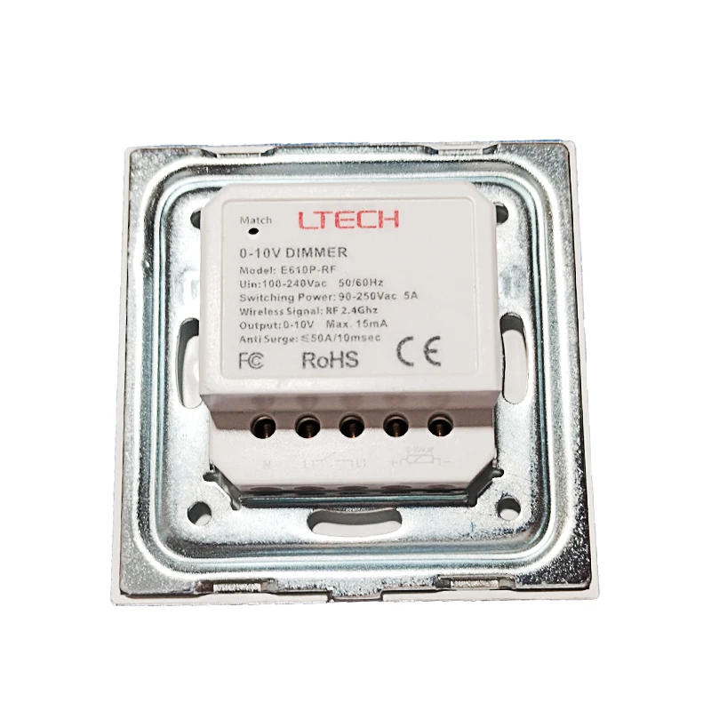 Imagem -05 - Ltech-led Dimmer Wall Mount Controller Entrada de Alta Tensão on Off Switch Painel de Botão Manual sem Fio Dim 010v ac 110v 240v Novo