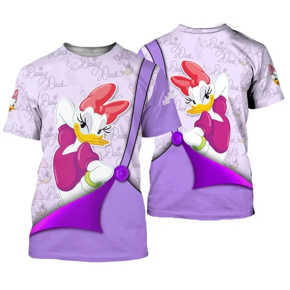 Tigger Boy and Girl T-shirt Donald Duck Men's T-shirt 3D Printing Disney Short Sleeve Miniso Men's T-shirt Daisy Men's Clothing