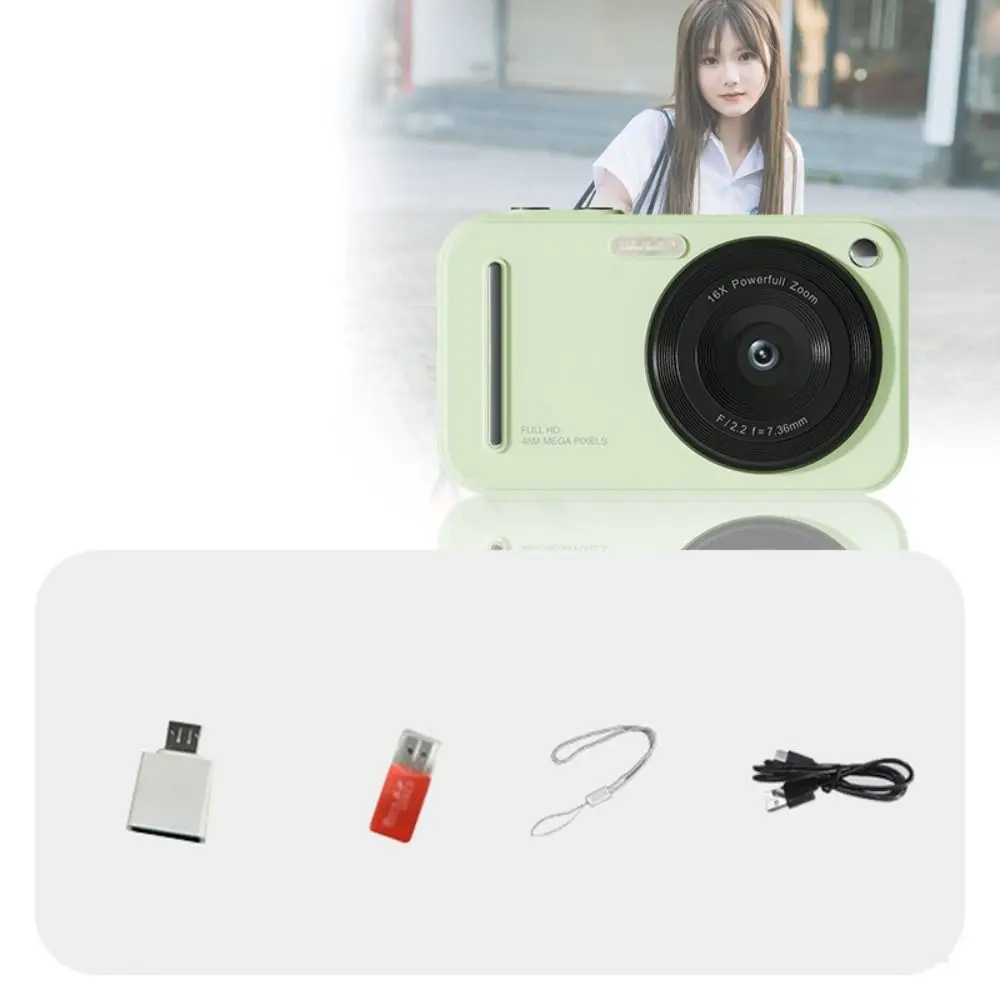 New 48MP Resolution Digital Camera FHD 1080P Anti-Shake CCD Portable Design Compact Size 16X Zoom Anti-Shake Camera