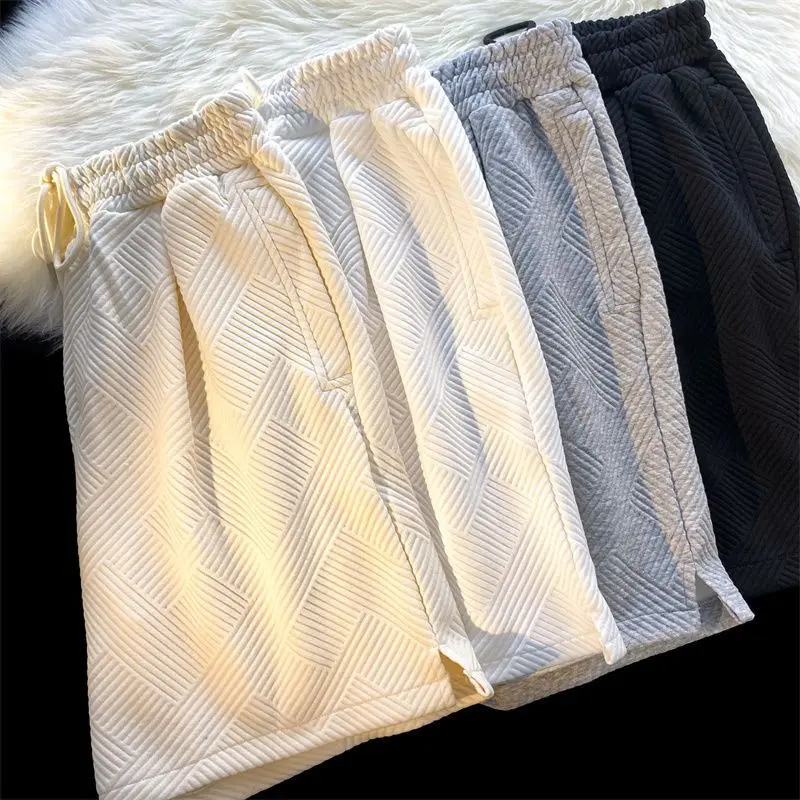 Summer New Personalized Stripe High Street Sports Shorts For Men And Women Fashion Brand Drawstring High Waist Couple Casual