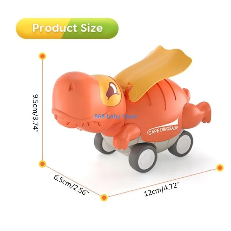 29EE Dinosaur Car Push and Go Vehicles Toy Trucks for for Kids and Toddlers