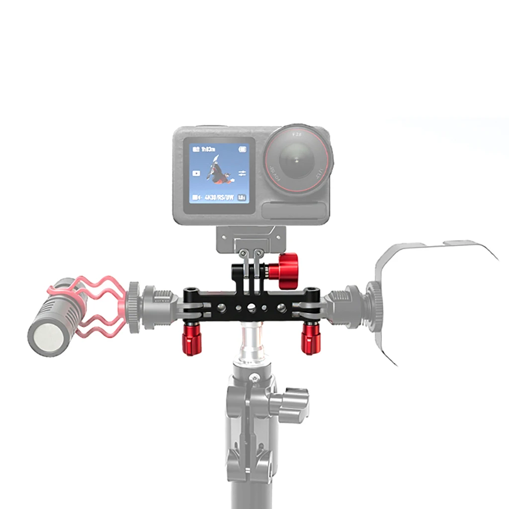 BGNing 3-in-1 Erweiterungshalterung für GoPro10 Action-Kamera mit 1/4-Zoll- und Arri-Lochanschlüssen, LED-Licht-Monitorständer, Vlog-Livestreaming-Aufsatz – Detail 12