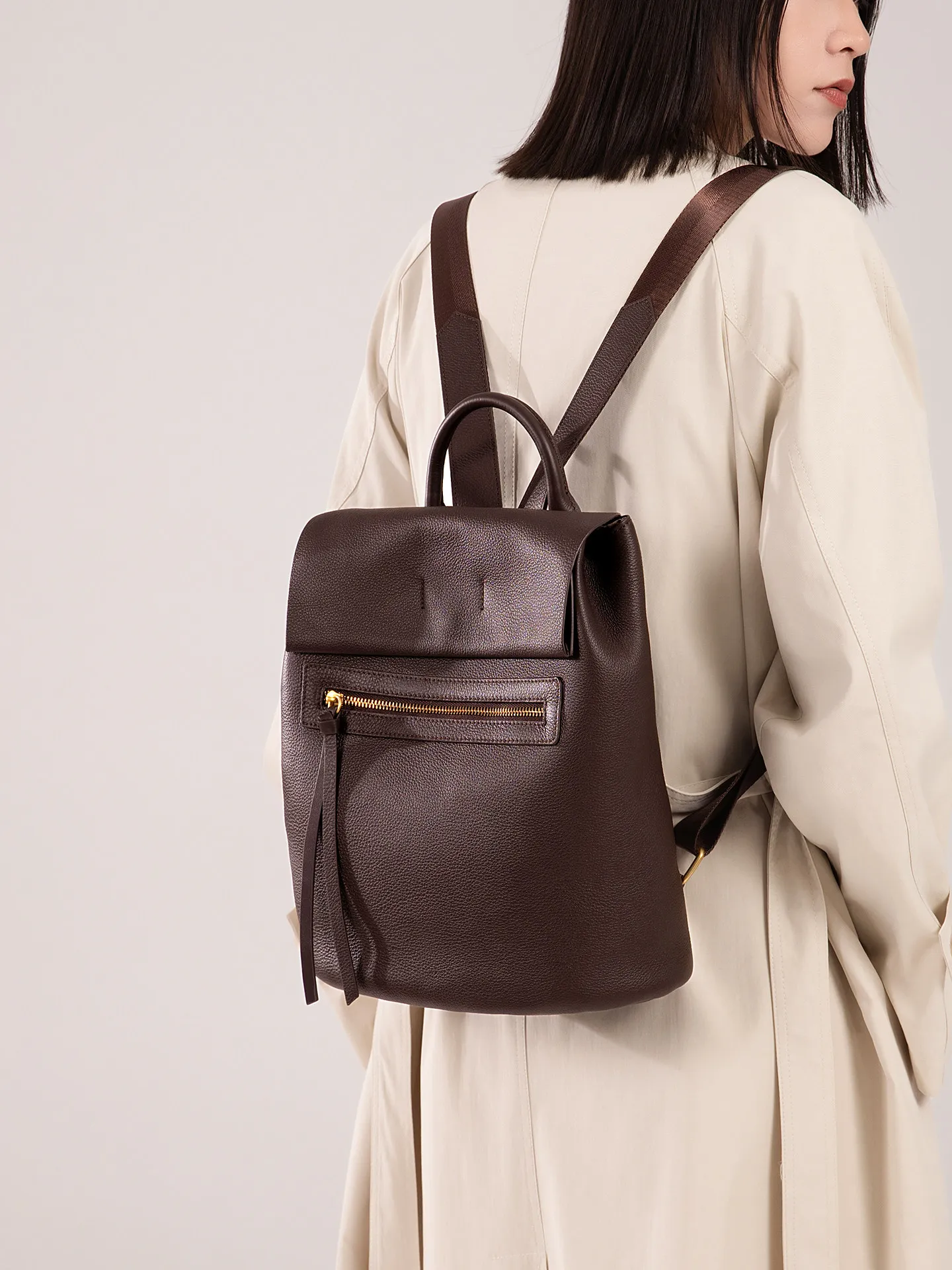 

2026 New Leather Backpack Women's Fashion All-Matching Women's Backpack Commuter First Layer Cowhide