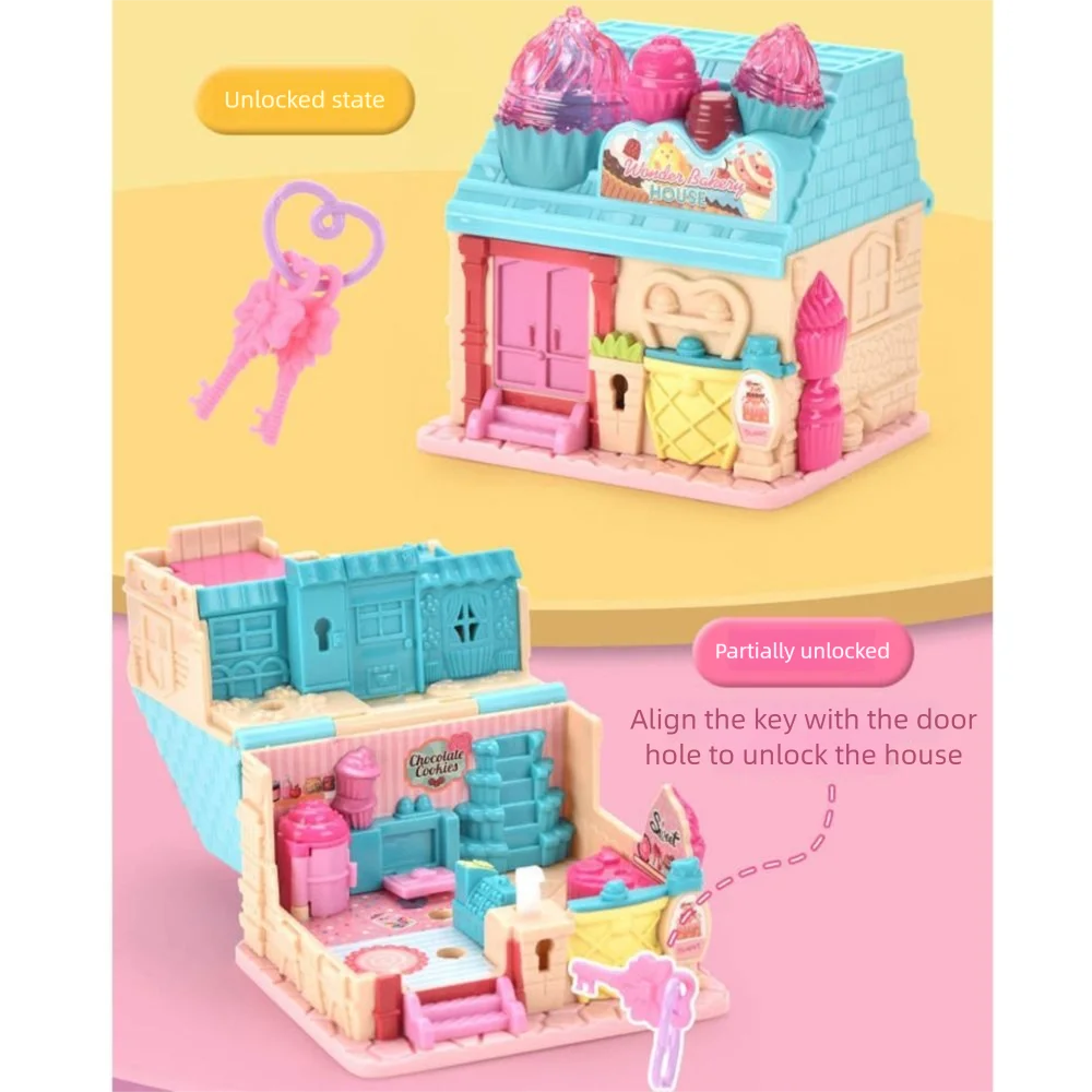 Casa de juegos de simulación creativa, juguetes ampliables, modelo de Villa en miniatura 3D, casas de muñecas interactivas para Cosplay con muebles