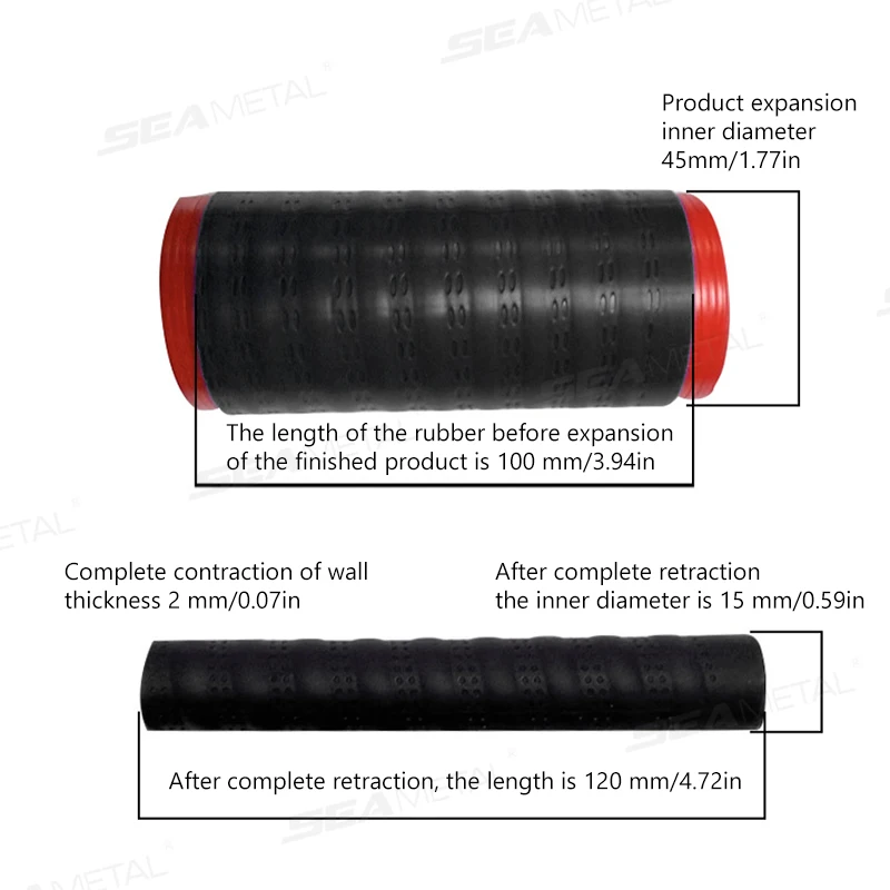 SEAMETAL دراجة نارية سيليكون غطاء المقود العالمي الذاتي تقلص عدم الانزلاق الدراجات النارية قبضة يغطي كم حامي غطاء