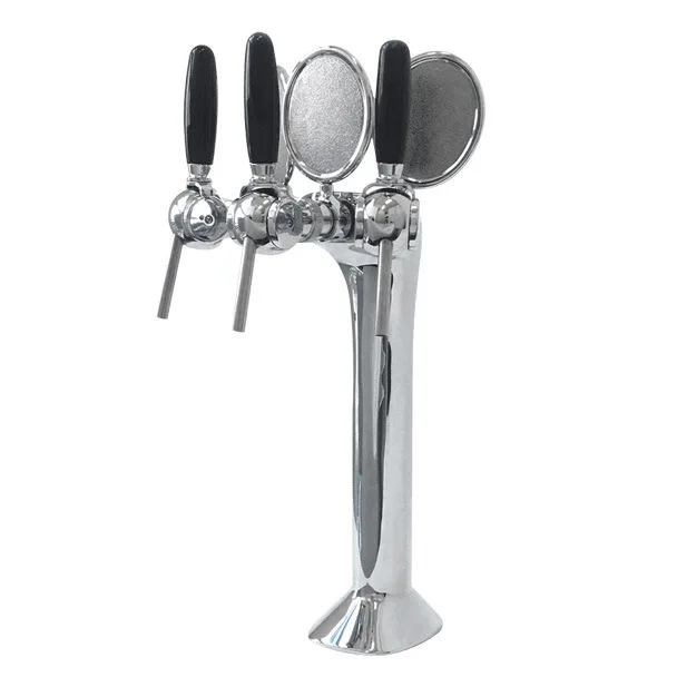 Three-hole silver glasses snake beer column