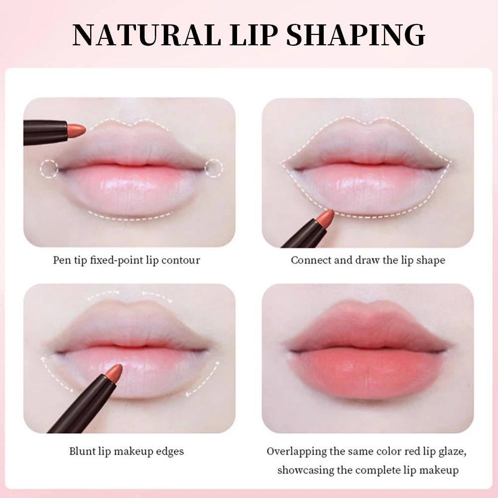 QXQY Matte Velvet Lip Liner Pen Nude Lipstick Długotrwała wodoodporna pomadka do ust Plump Lips Smooth Color Makeup Pencil