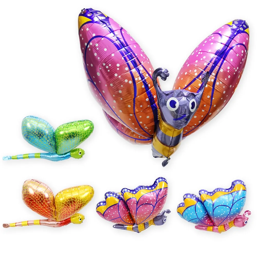 

4d Insect Series Aluminum Film Balloon Dragonfly Butterfly Kindergarten Mall Decoration