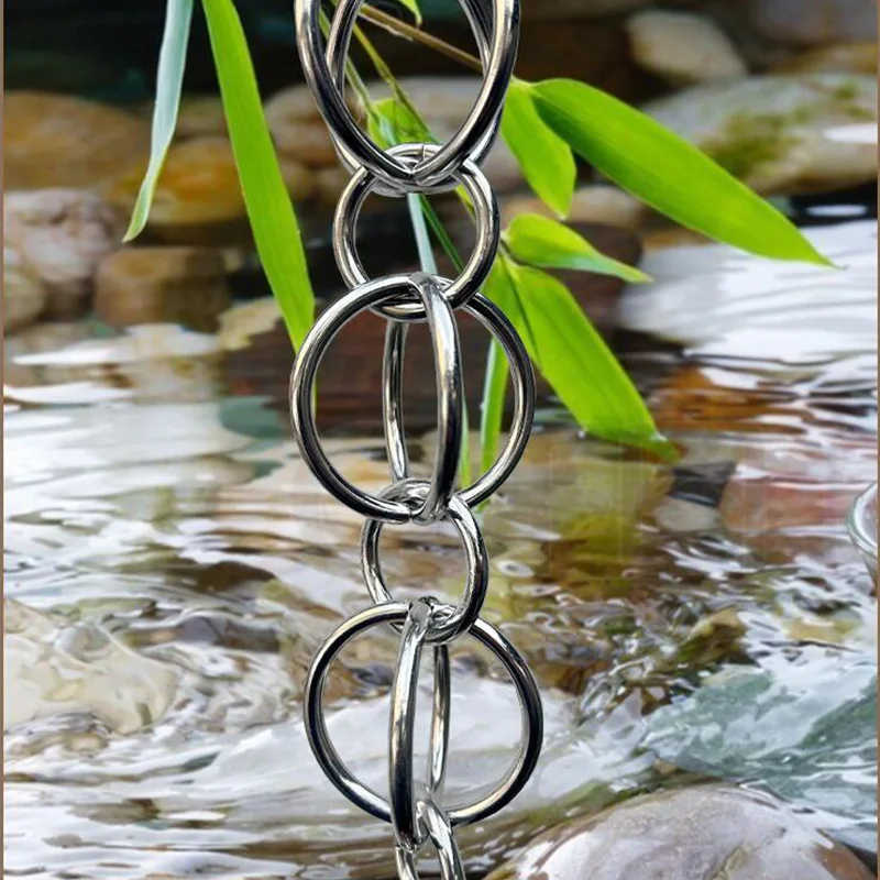 Aluminum alloy ring rain  Rain chain Garden rain chain Temple water guide chain Homestay drainage  Decorative