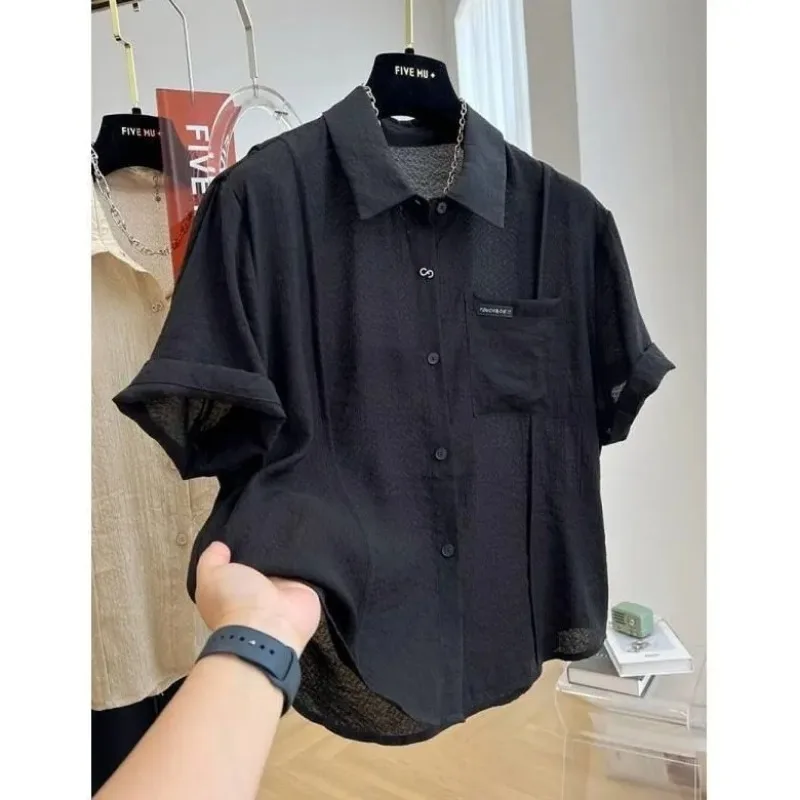 

Fashionable and Exquisite Short-sleeved Shirts for Women in Summer New French Style Casual Loose-fitting Tops