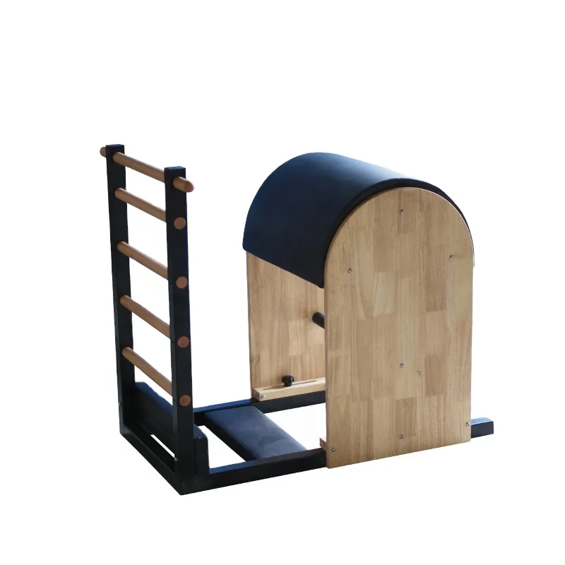 بيلاتيس سلم برميل قابل للتعديل اليوغا بيلاتيس ممارسة سلم برميل للمنزل تمتد قاعدة خشبية مع منصة مبطنة