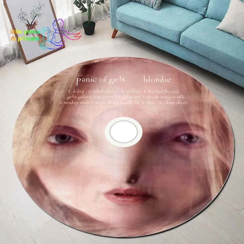 

Круглый музыкальный коврик B-Blondie для CD-дисков, круглый коврик, круглый ковер, коврик для ванной, черный коврик, домашний декор, ковер для гостиной и кухни