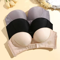 Front Closure Bras For Women Push Up Strapless Bra Seamless Brassiere Soft Underwear Female Sexy Invisible Lingerie Intimate