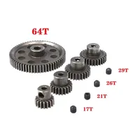 11184 Metal Diff Main Gear 64T 11181 Motor Pinion Gears 17T 21T 26T 29T Truck 1/10 RC Parts HSP Himoto Amax Redcat Exceed 94111