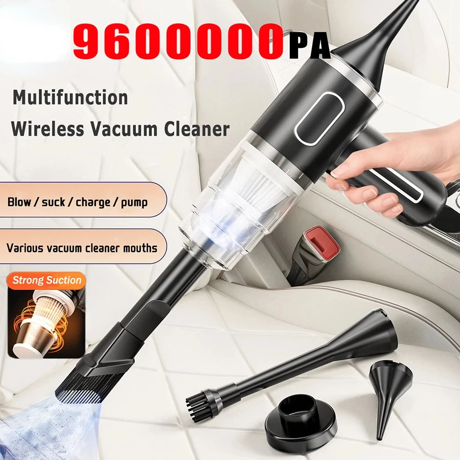 

5 in1 Wireless Vacuum Cleaner 9600000Pa Automobile Portable Robot Vacuum Cleaner Handheld Car Office Appliances
