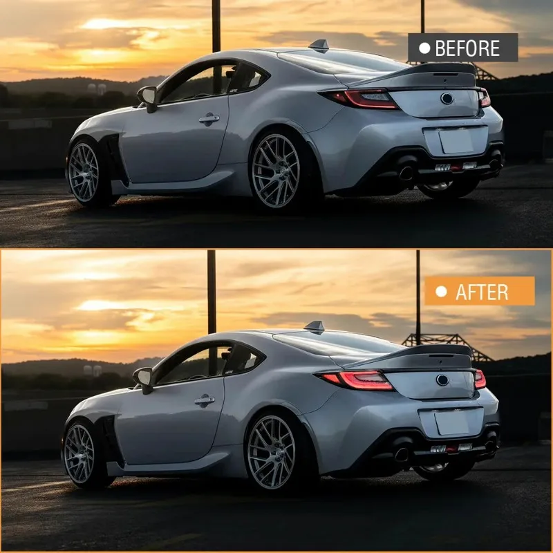 2Pcs Clear LED Tail Lights For Toyota GR86 Subaru BRZ 2021-2025 Plug and Play Rear Brake Lamps