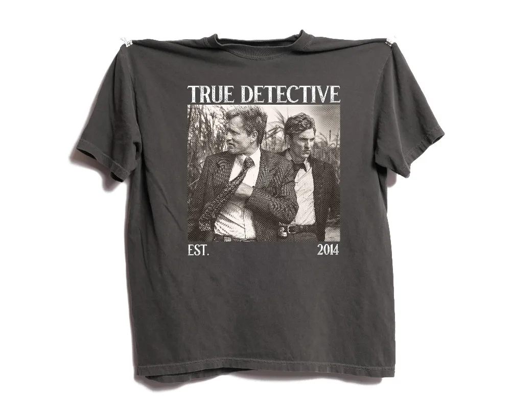 True Detective TV Series Comfort Colors Tee, Retro 90s Shirt Summer Men's and Women's Loose and Breathable T-shirt Top