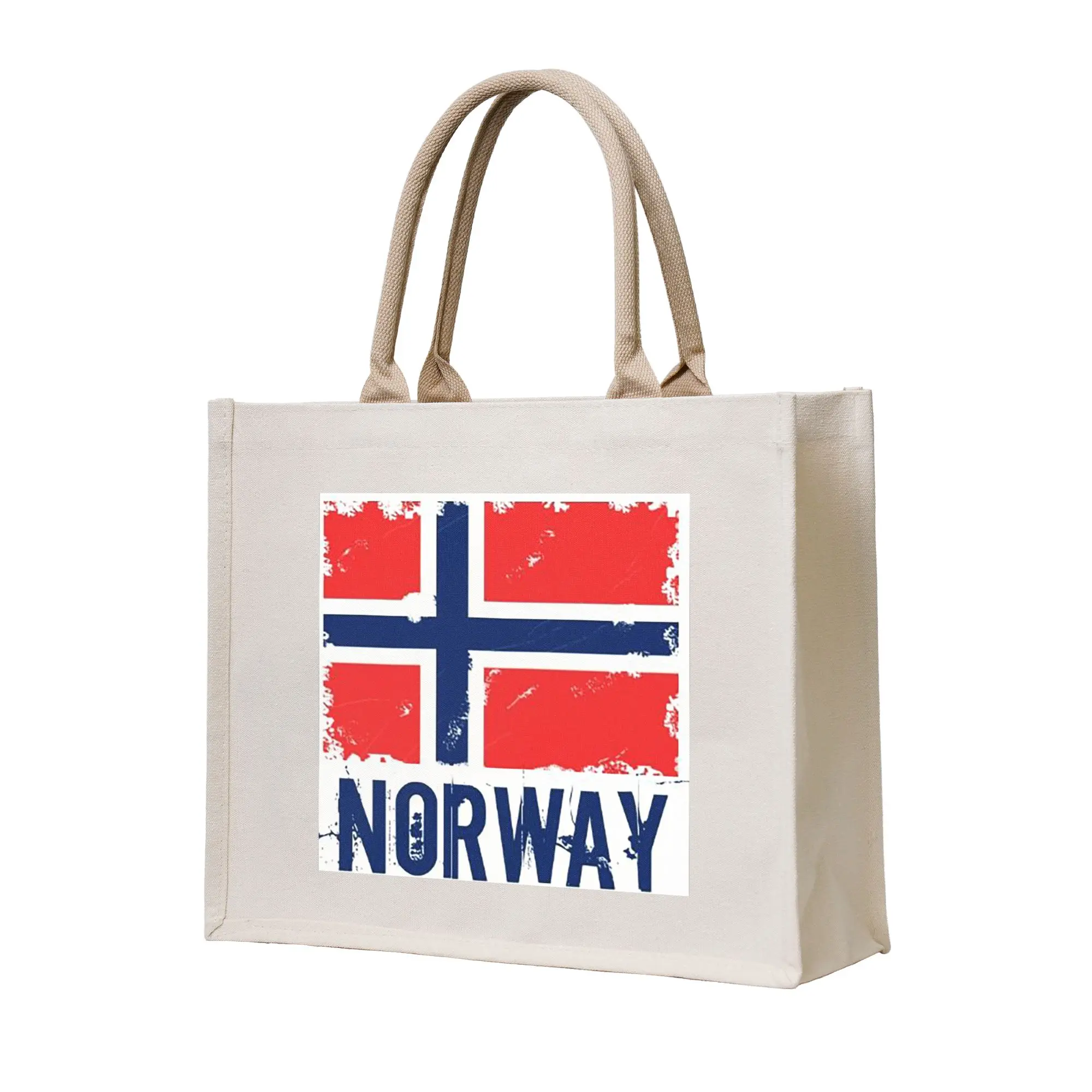 

Сумки для покупок с флагом Норвегии, холщовая складная сумка-тоут для девочек, дорожная сумка через плечо