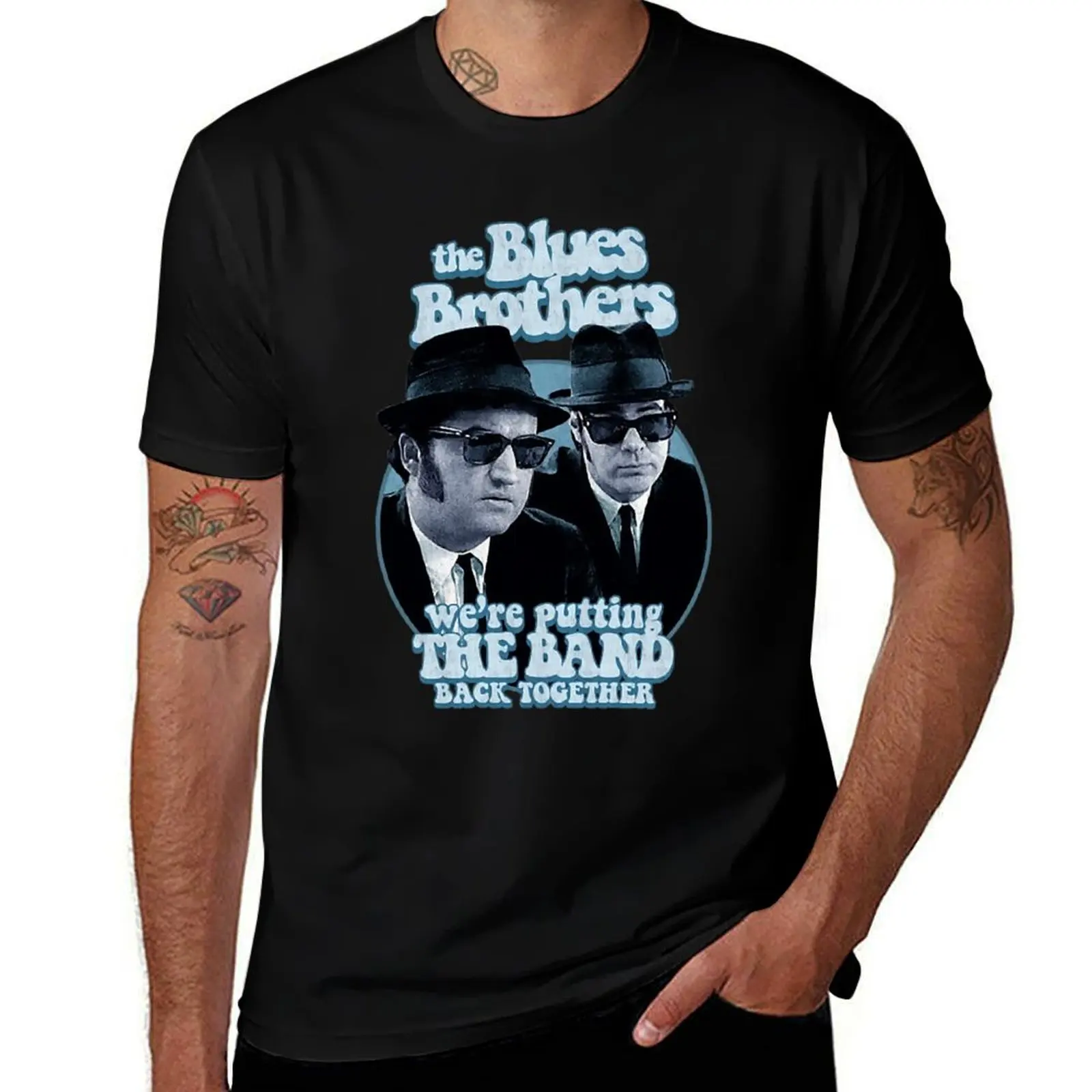 The Blues movie brothers T-Shirt Daily Casual Short Sleeve Tee Shirt T-Shirt