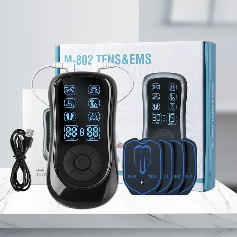 TENS & EMS Multifunctional Double Pulse Massager Digital Meridian Physiotherapy Electronic Pulse Massager