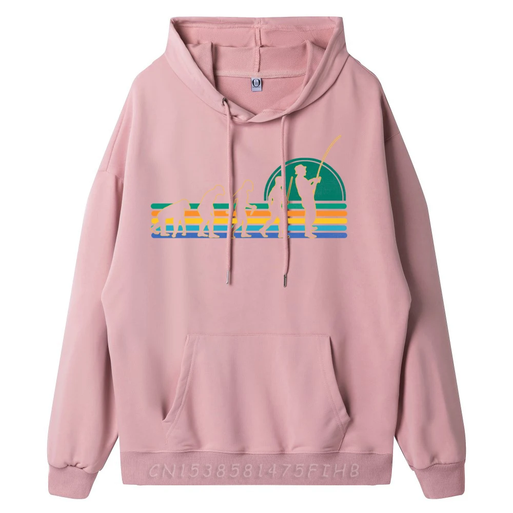 Retro Fishing Evolution Of Man Fisherm Red And Black Graphic Hoodie Sweater Aesthetic Christmas Sweater