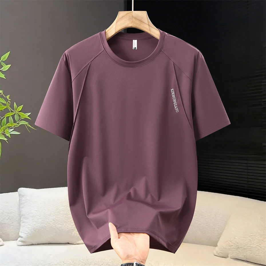 Summer T-shirt Men 13XL 10XL Tops Tees T-shirt Breathable Fashion Casual Short Sleeve Tshirt Male Big