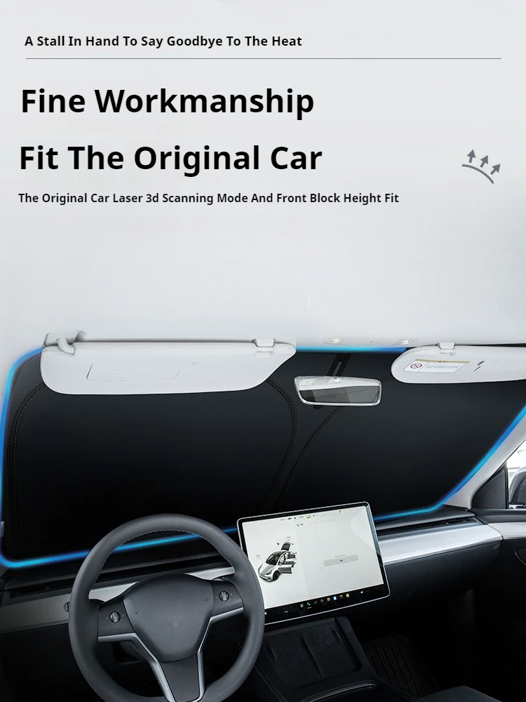 Foldable Car Sun Visor For Ford Taurus 2015~2022 2019 Front Windshield Sunshade Heat Insulation Summer Cooling Auto Accessories