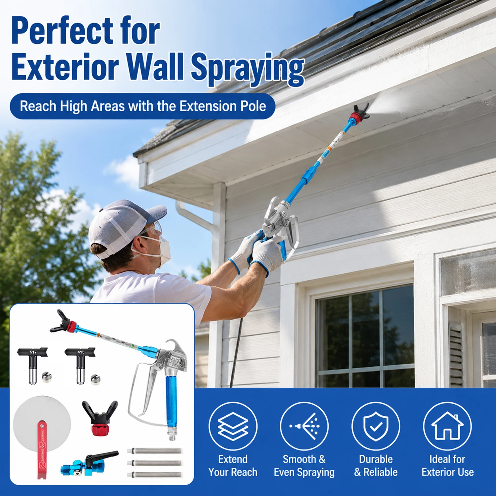24Pcs Airless Paint Sprayer Gun Accessories Set Universal Auxiliary Tools Complete Kit for Professional Painting