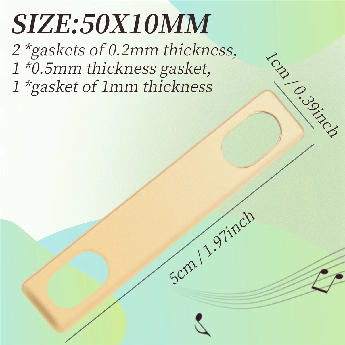 

AA85 4PCS Guitar Neck Plate Guitar Gasket Replacement Guitar Neck Shim Heightening Gasket Accessories (Golden)