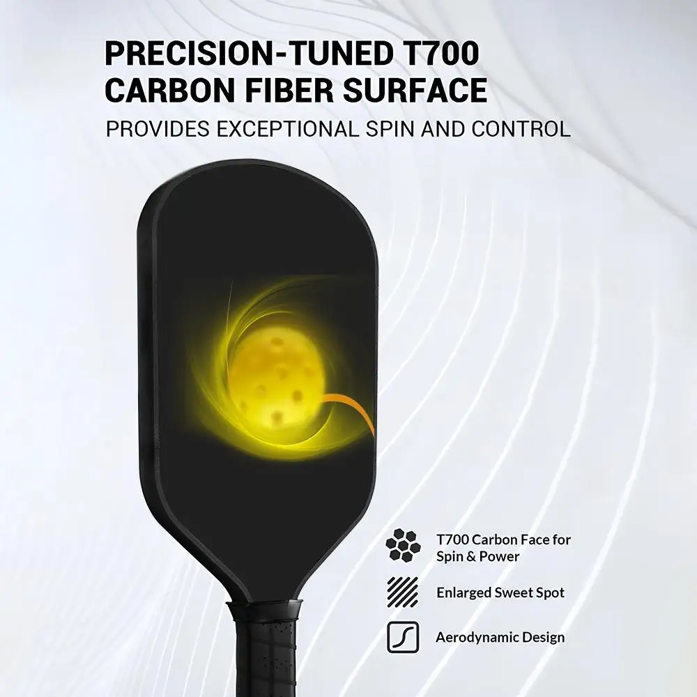 مجموعة مجداف كرة البيسبول الرياضية ذات التصميم البرتقالي المعتمدة من USAPA T700 من ألياف الكربون Unibody مع طاقة أساسية على شكل قرص العسل مقاس 16 مم #2