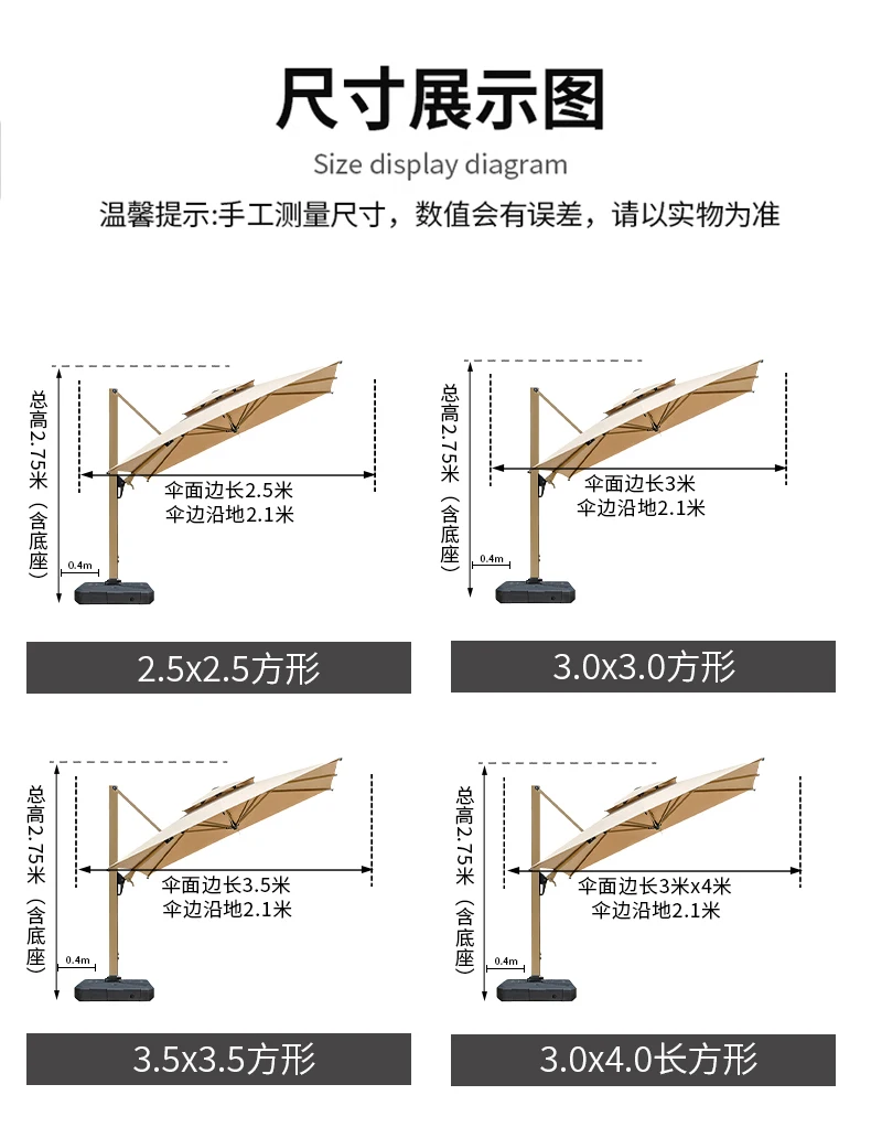 Outdoor, ombrellone, cortile, con luce, all'aria aperta