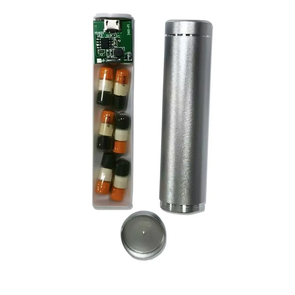 Fake Cylindrical Power Bank For Cell Phone Emergency Charger Small Unique Portable Aluminum Alloy Circular Mini Power Bank