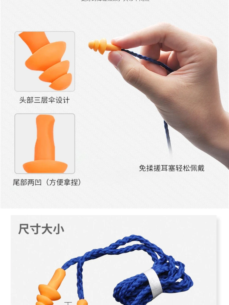 Imagem -05 - Soft Foam Ear Plugs For Travel Dormir Tapered Ruise Reduction Prevention Earplugs Sound Isolation Comfort Ear Protection 10 Pcs