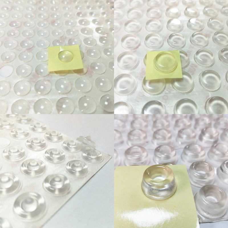 12Pcs/sheet Clear Self Adhesive Stopper Rubber Damper Buffer Cabinet Bumpers Silicone Transparent Door Handle Bumper