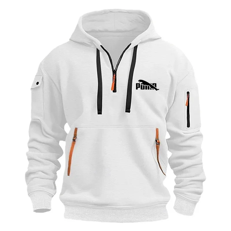 

Men's Hoodies Long Sleeve Sweatshirt Zipper Design Hooded Sweatshirt for Men Clothing Sportswear Slim Fit Casual Jacket