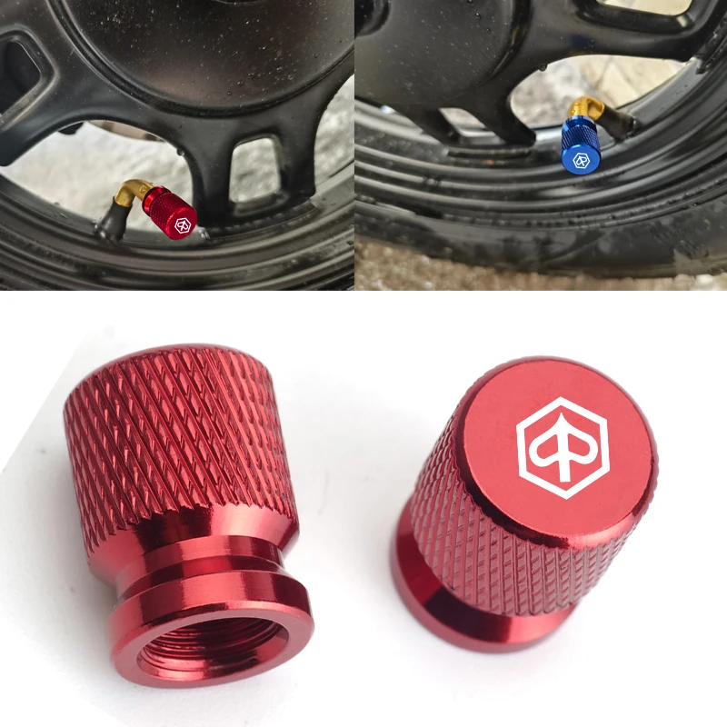 

CNC Aluminum Tire Valve Air Port Stem Cover Caps For PIAGGIO Liberty125 MP3 500 Medley Beverly 300 ZIP50 Accessories Motorcycle