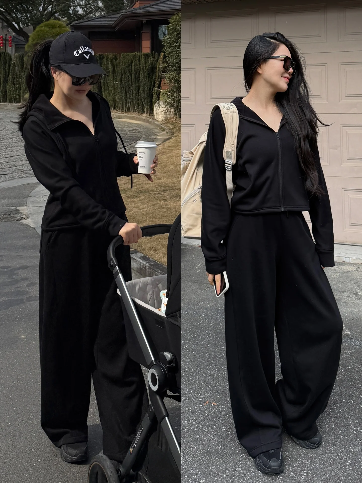 

Woolen Sweatirt And Long Pants Set High Waist Straight Cut hine Waable Women's Casual Faion Autumn Winter Spring Set