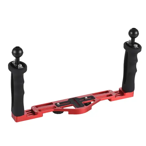 Dubbelhandtagskamera Dykningsrigg Handhållen Vattentät Undervattensfack Stabilisator Husfäste för GoPro Canon Sony Nikon DSLR 8 best sales Sony Handycam - №6