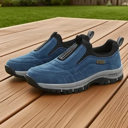 Outdoor Wandelschoenen Heren Sneakers Winter Slip On Casual Heren Schoenen Ademend Suède Lederen Schoen Anti-Slip Wandelschoenen