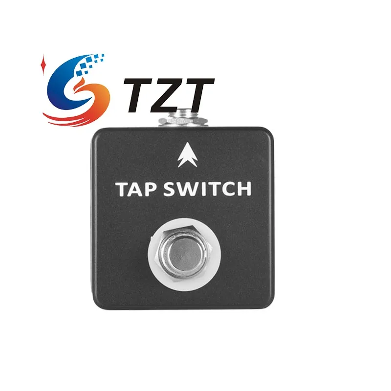 TZT Portable Momentary Tap Switch 6.5 Mono Interface Foot Switch External Pedal for Delay Effects Pedals Control