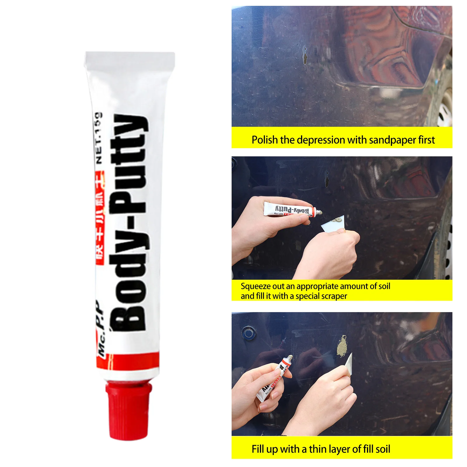 Car Scratch Remover Car Body Putty Scratch Filler Painting Pen Assistant Smooth Vehicle Care Car Body Repair Tools