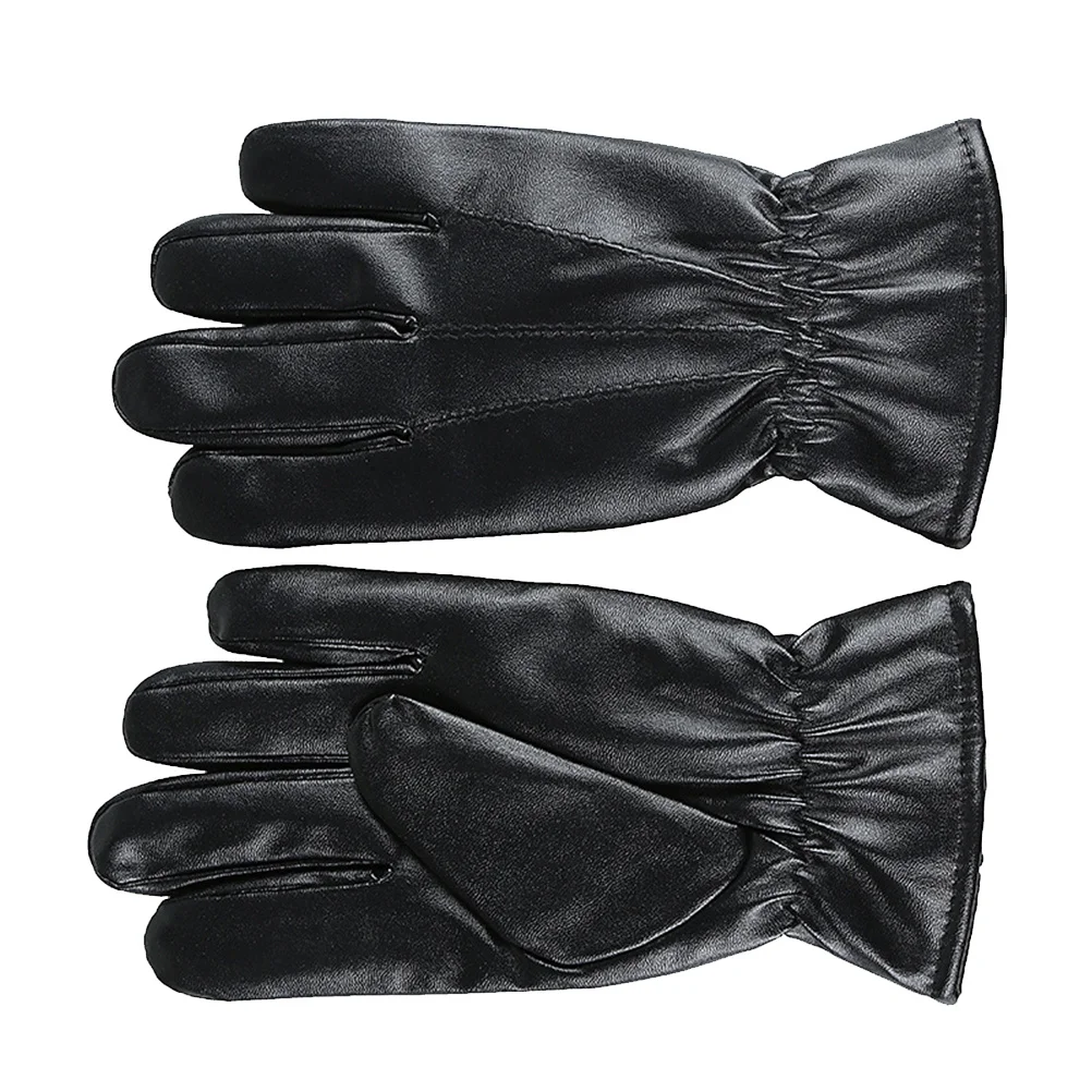 قفازات شتوية سوداء من البولي يوريثان مضادة للكهرباء الساكنة وسميكة ودافئة لركوب الدراجات والمشي لمسافات طويلة والرياضات الخارجية قفازات حماية للأصابع